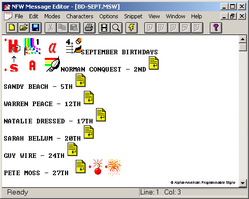 AlphaNet Message Editor